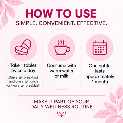 SHE-lajit directions: take 1 tablet twice daily after breakfast and lunch with warm water or milk