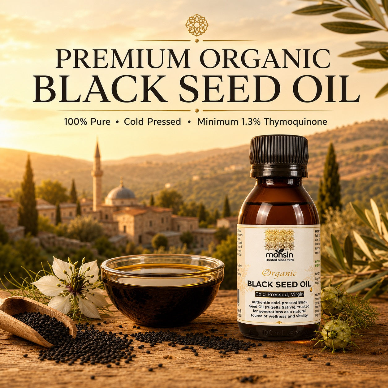 Organic Cold Pressed Black Seed Oil – 100% Pure Nigella Sativa - 100ml