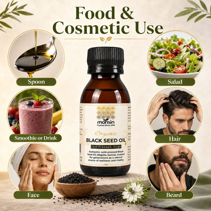 Organic Cold Pressed Black Seed Oil – 100% Pure Nigella Sativa - 100ml